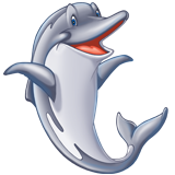 Graphic image of dolphin